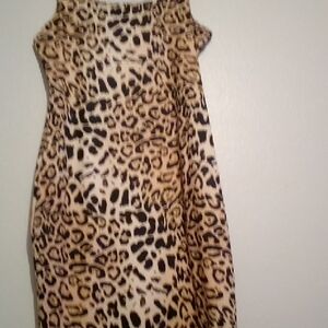 Leopard Print Sleeveless Dress